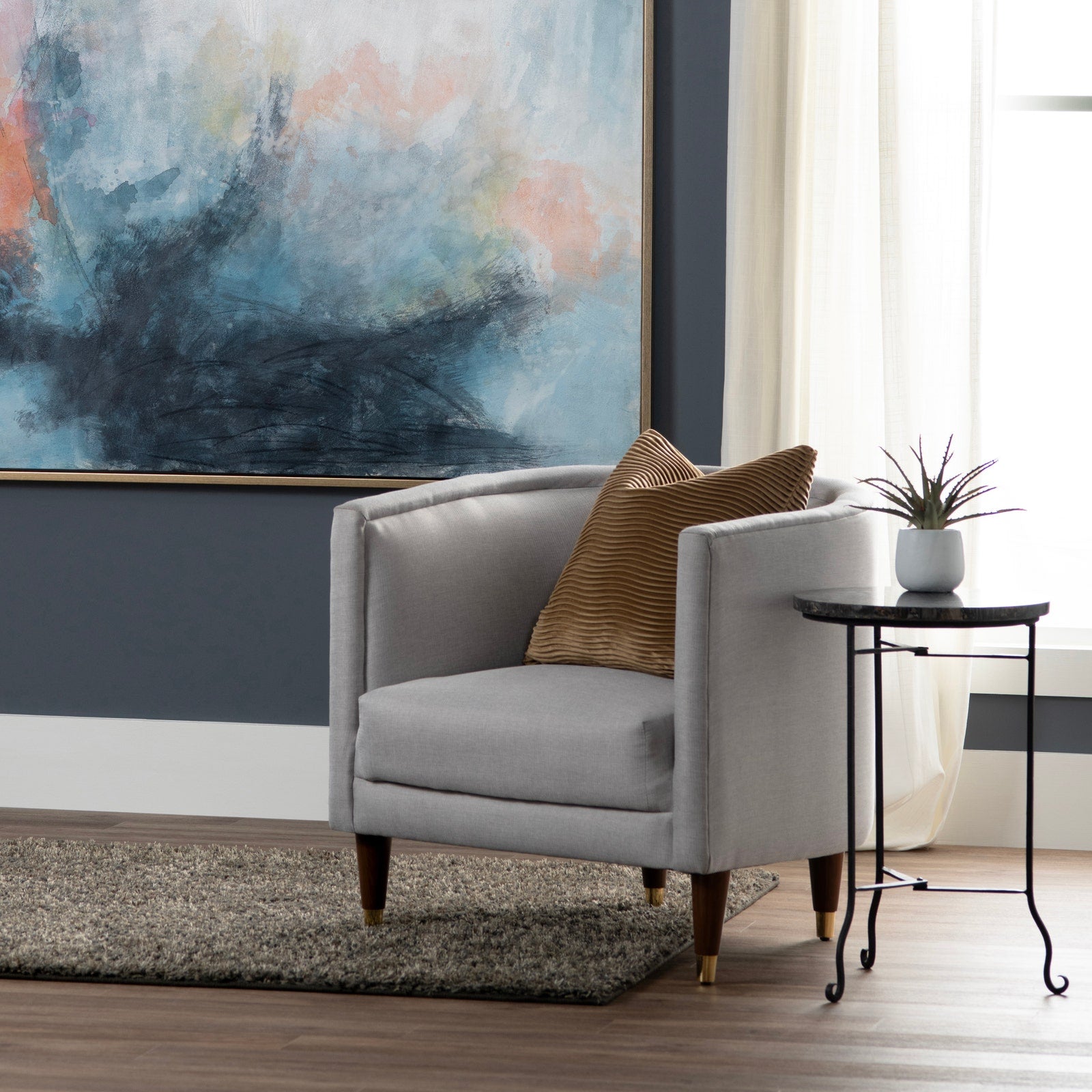 Crestview Collection Pennington Petrified Wood Accent Table - Image 2