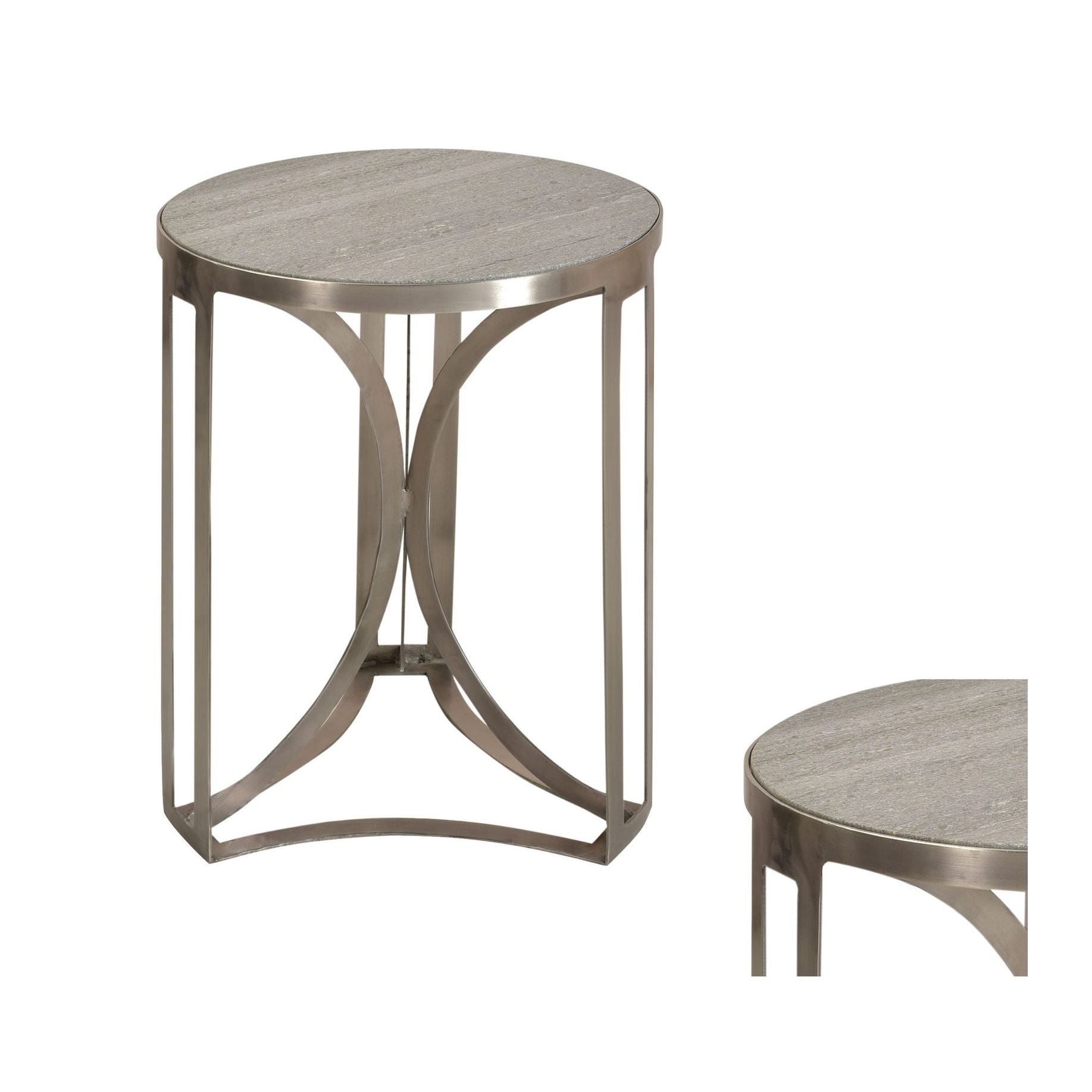 Crestview Collection Shekler Gray Marble Accent Table - Image 2