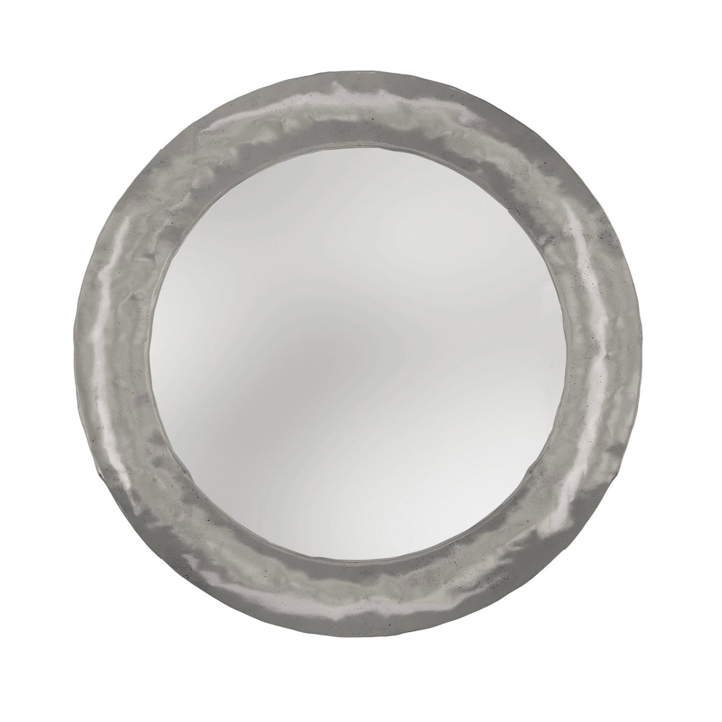 Bernhardt Prado Collection Round Modern Mirror ~ Hammered Graphite Finish