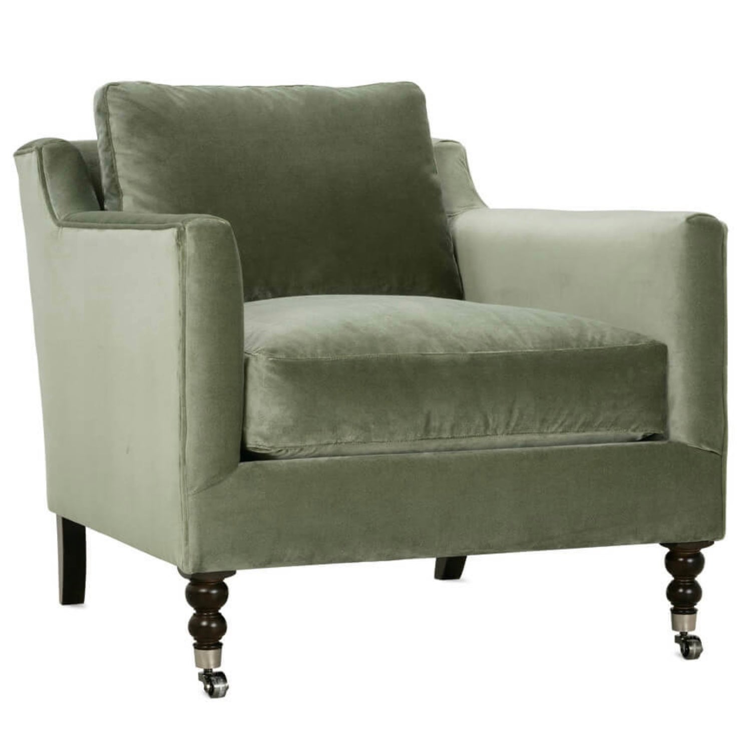 Rowe Furniture Madeline Antiqued Moss Velvet Accent Chair ~ Express Collection - Image 2
