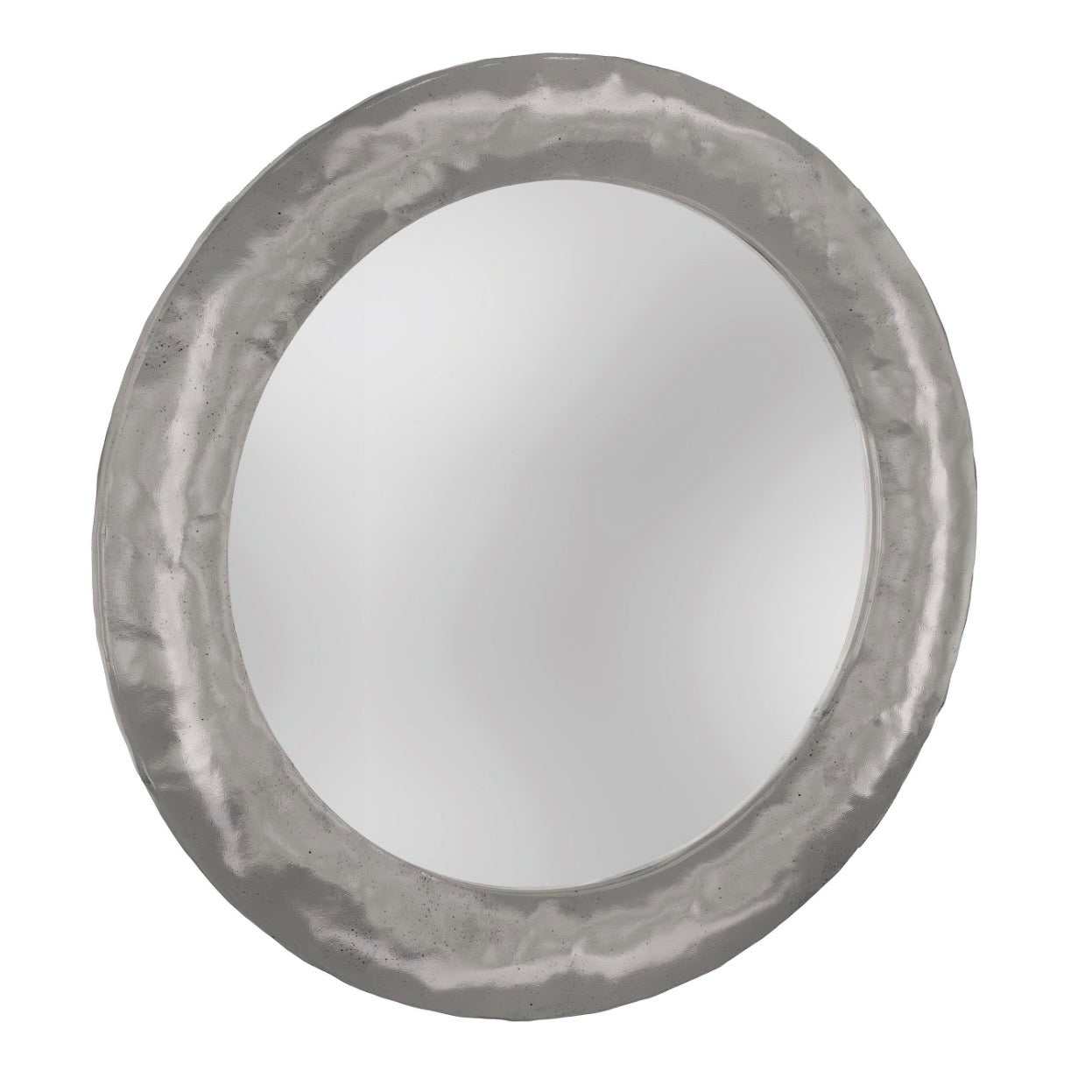 Bernhardt Prado Collection Round Modern Mirror ~ Hammered Graphite Finish - Image 2