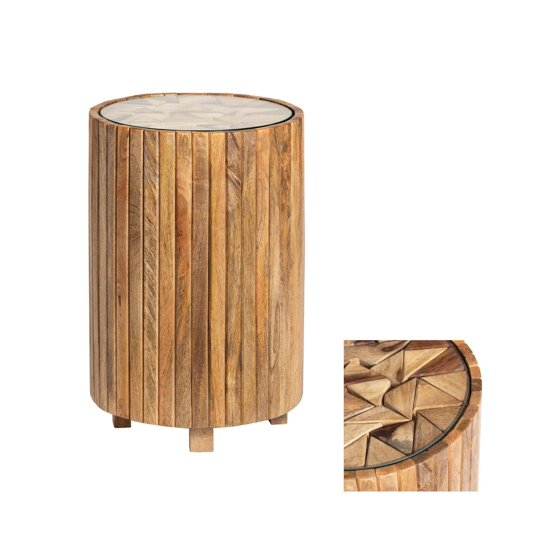 Crestview Collection Timberline Rustic Modern Accent Table - Image 2