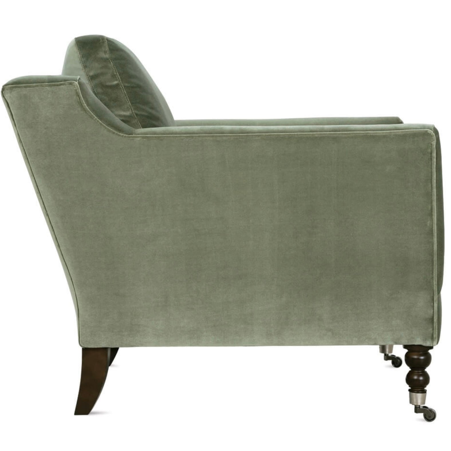 Rowe Furniture Madeline Antiqued Moss Velvet Accent Chair ~ Express Collection - Image 3