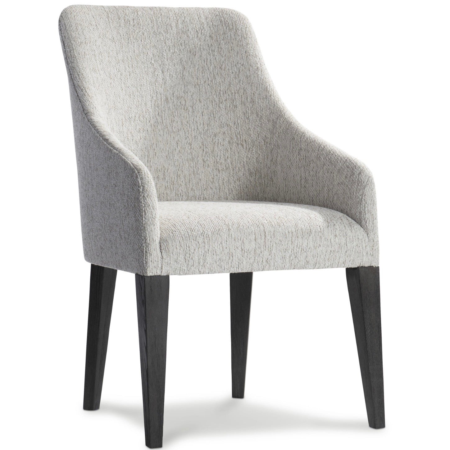 Bernhardt Prado Collection Upholstered Curved Dining Armchair - Image 1