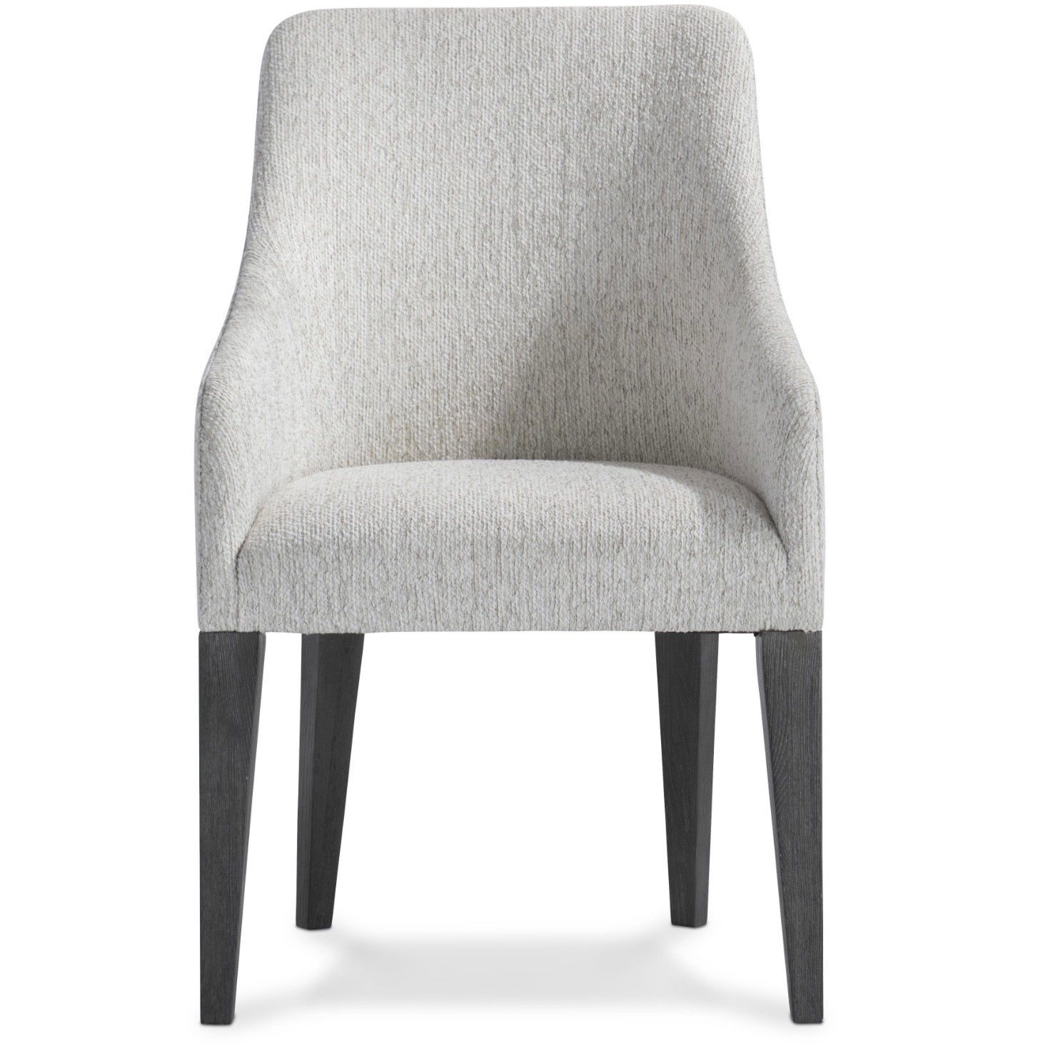 Bernhardt Prado Collection Upholstered Curved Dining Armchair - Image 3