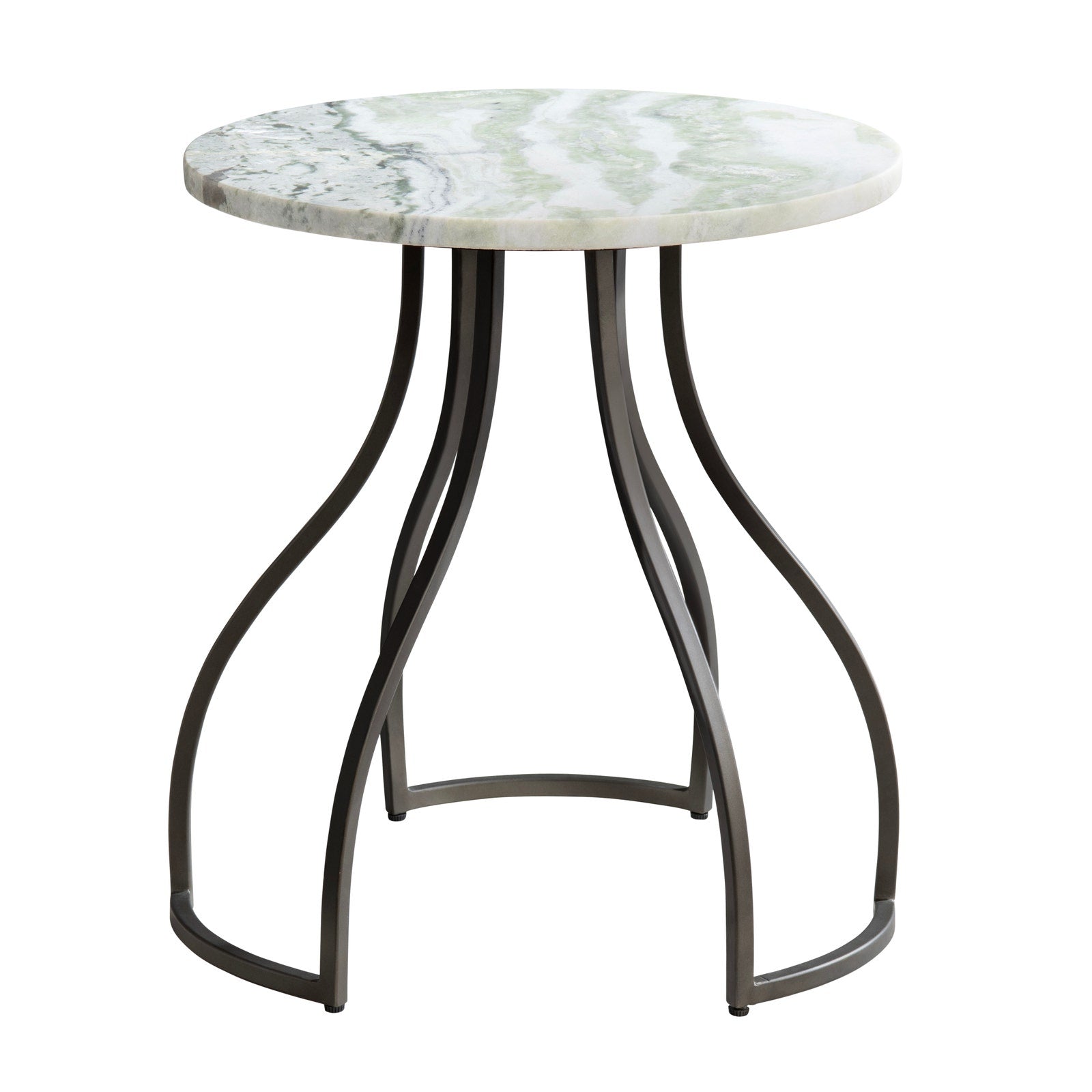 Crestview Collection Aiden Marble Round Accent Table - Image 2