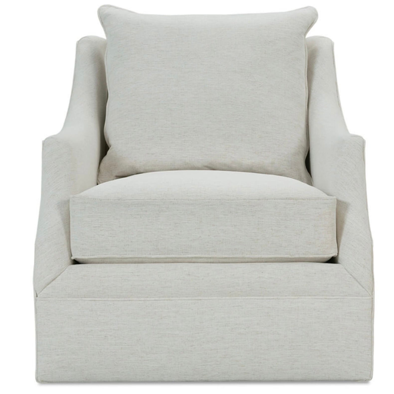 Rowe Furniture Kara Swivel Chair in Nomad Snow Fabric ~ Express Collection