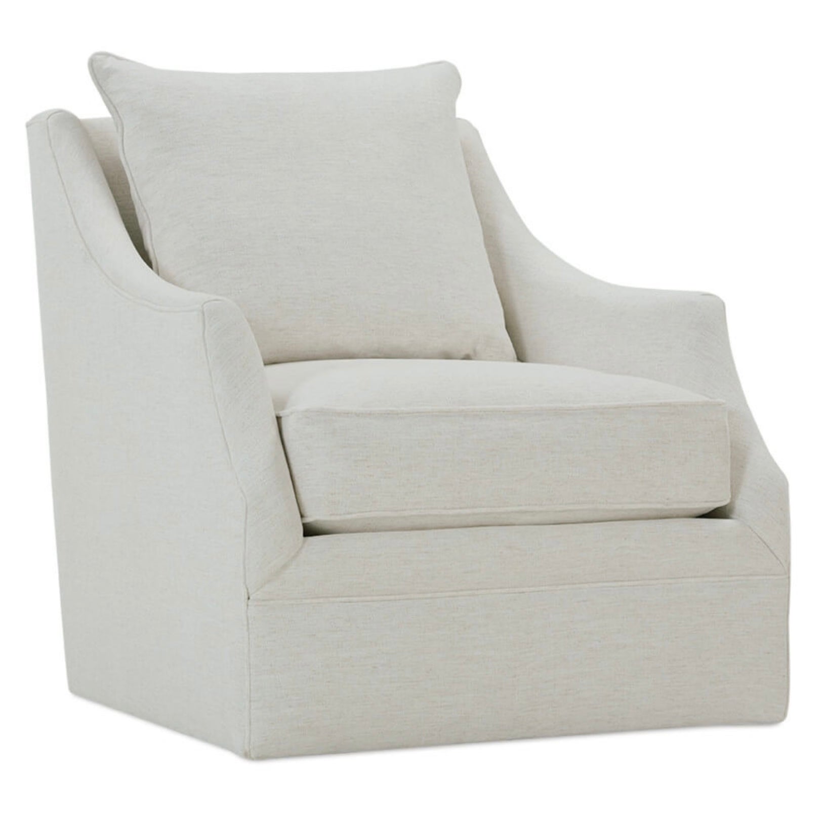 Rowe Furniture Kara Swivel Chair in Nomad Snow Fabric ~ Express Collection - Image 2