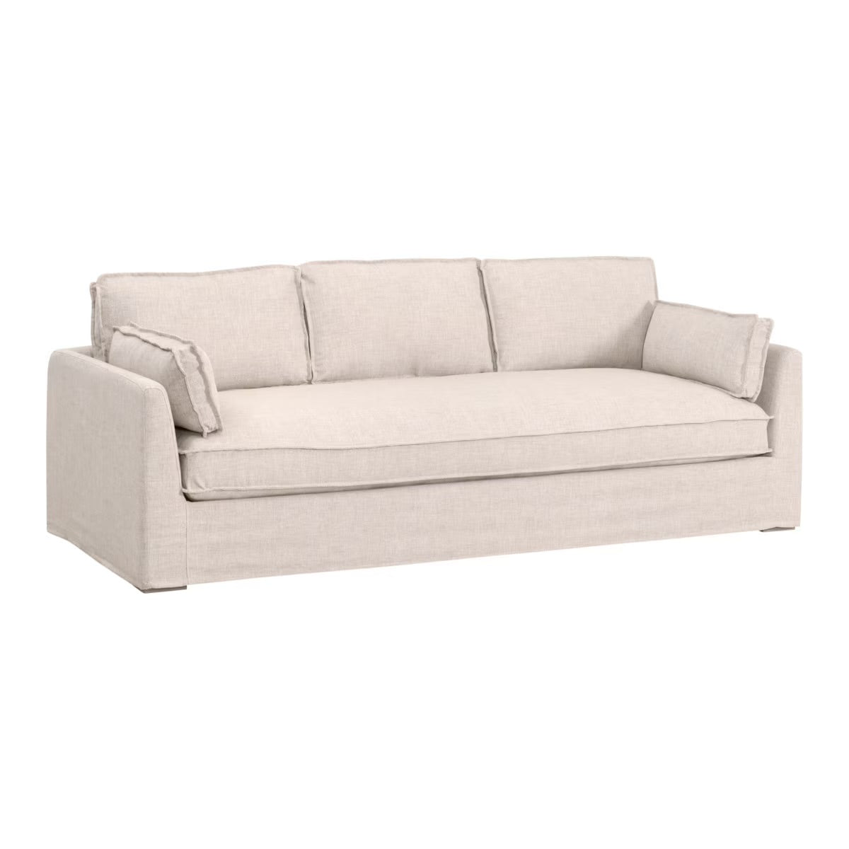 Essentials For Living Thea Outdoor 90” Taper Arm Slipcover Sofa ~ Performance Allerton-Twine - Image 2