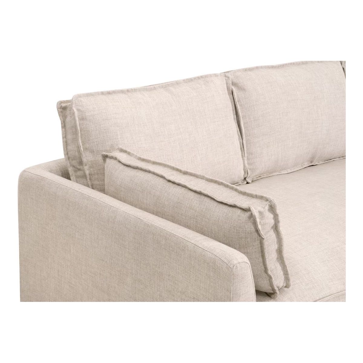 Essentials For Living Thea Outdoor 90” Taper Arm Slipcover Sofa ~ Performance Allerton-Twine - Image 3