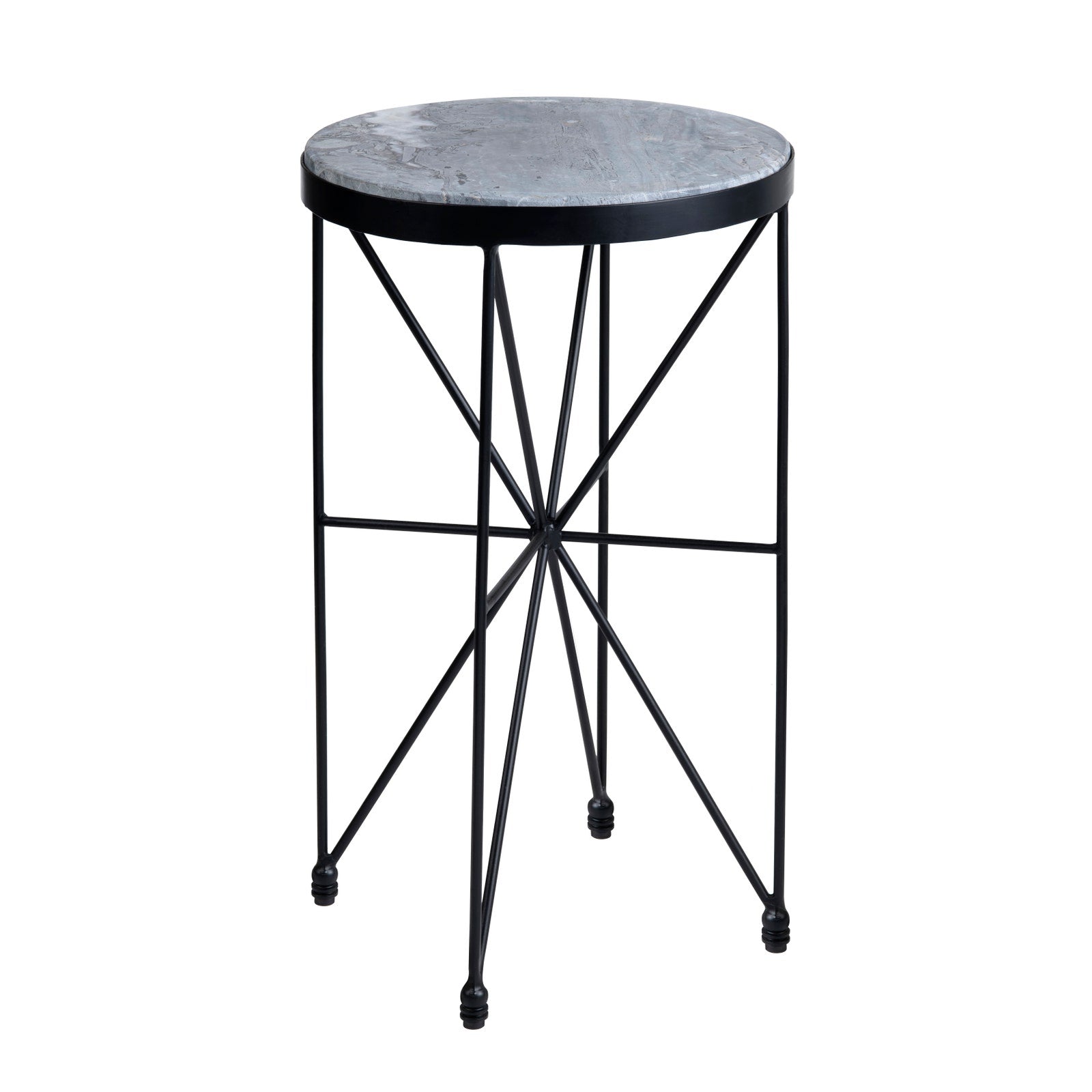 Crestview Collection Haiden Marble Round Accent Table - Image 2
