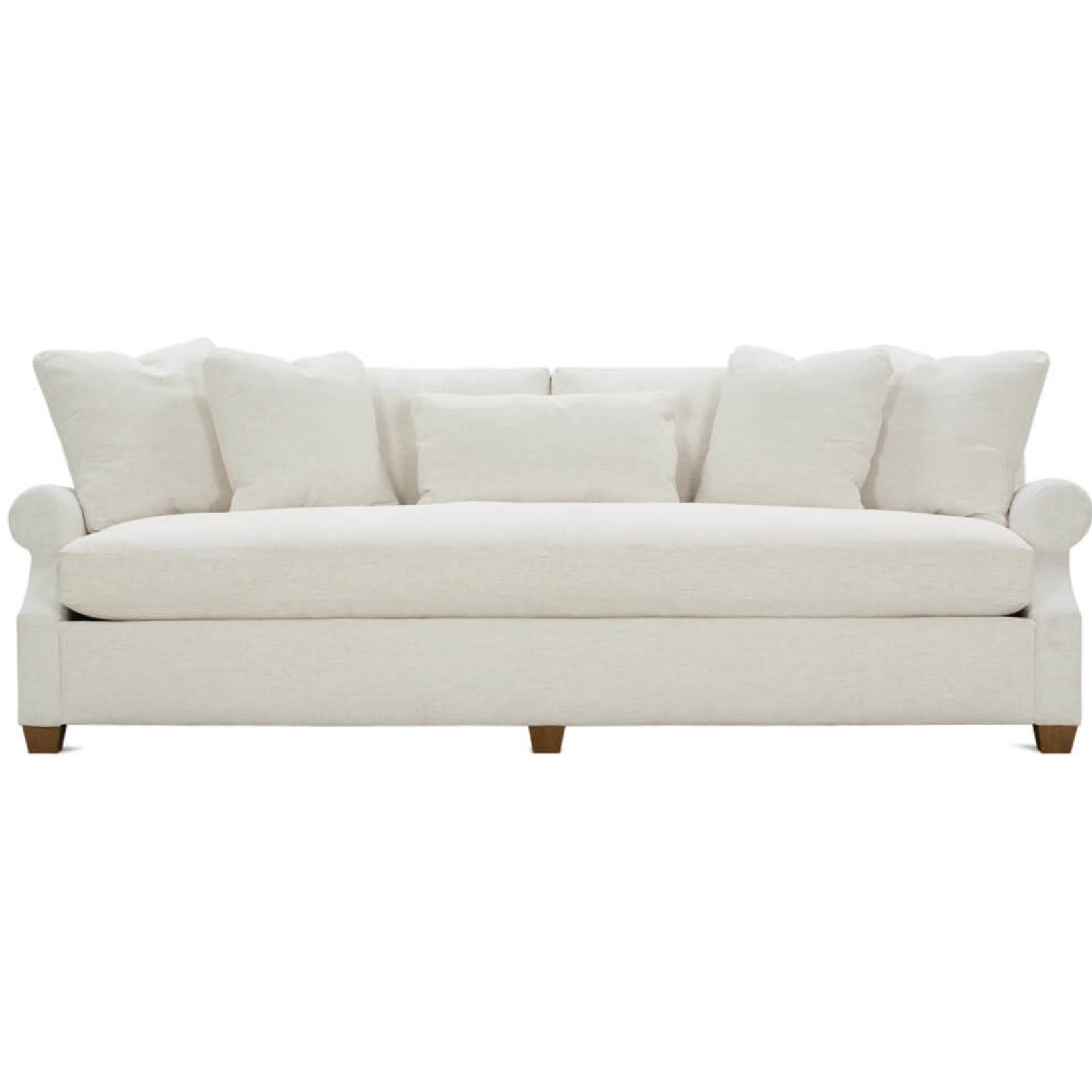 Rowe Furniture Bristol Bench Cushion Sofa in Nomad Snow Fabric ~ Express Collection