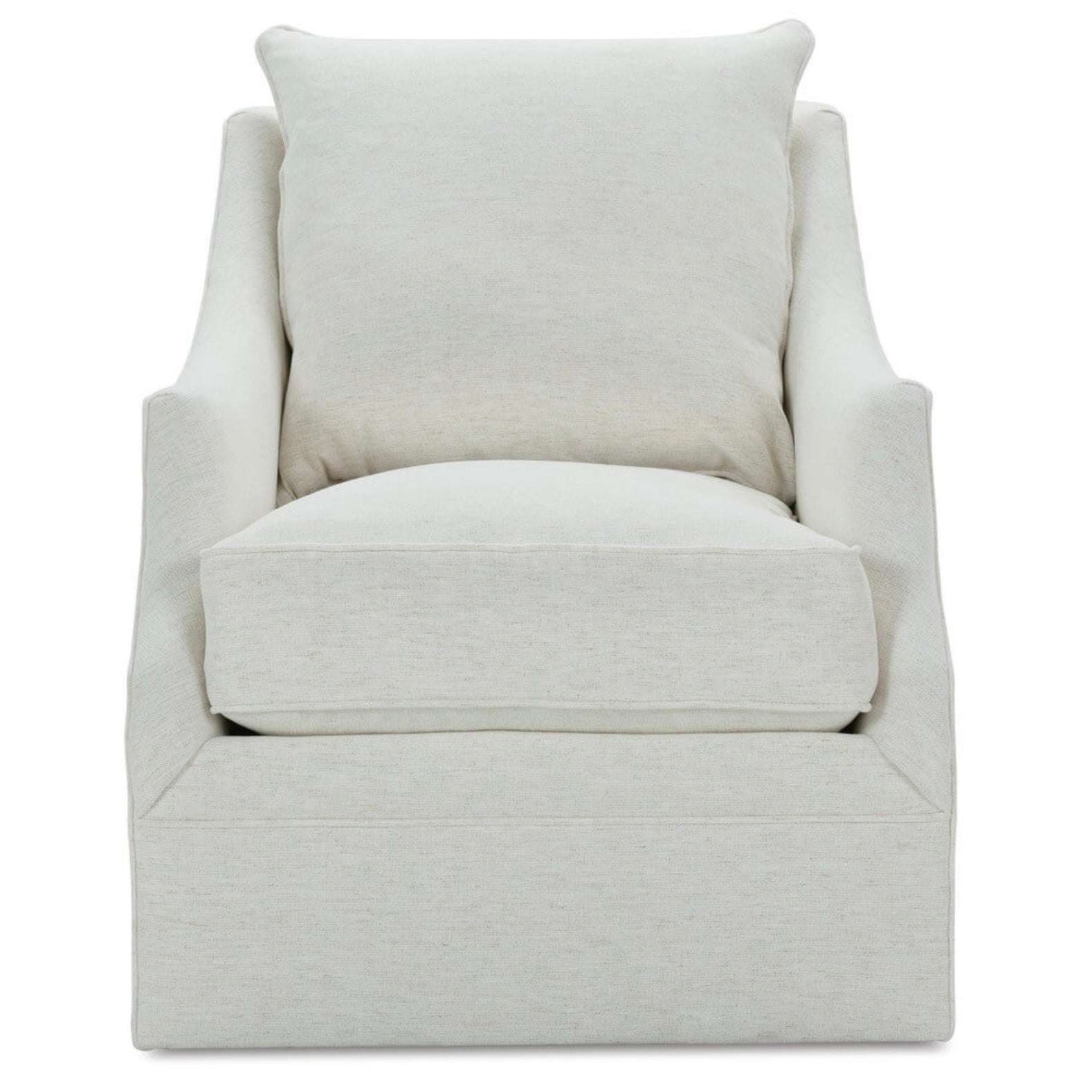 Rowe Furniture Kara Swivel Glider Chair in Crypton Nomad Snow ~ Express Collection - Image 2