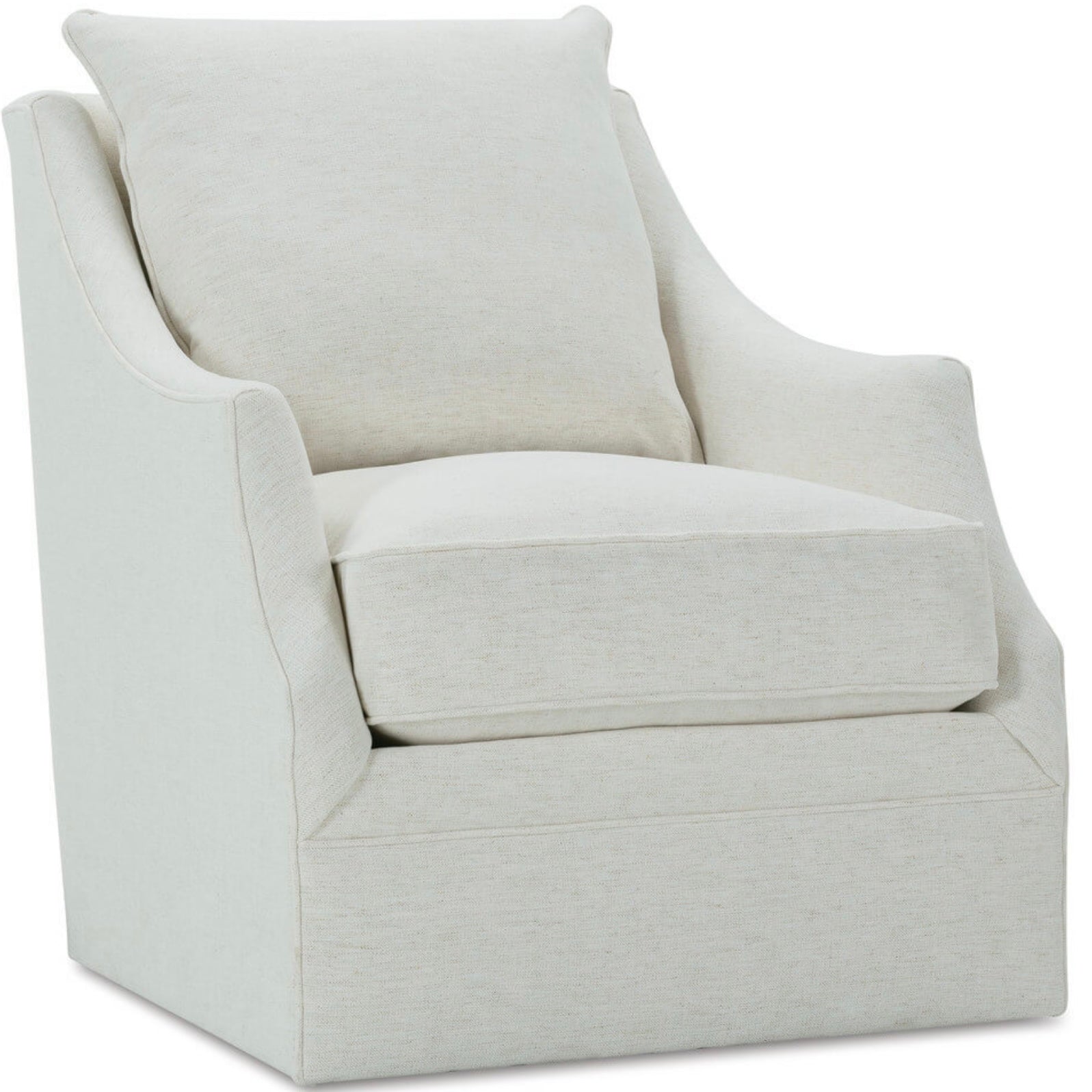 Rowe Furniture Kara Swivel Glider Chair in Crypton Nomad Snow ~ Express Collection - Image 3
