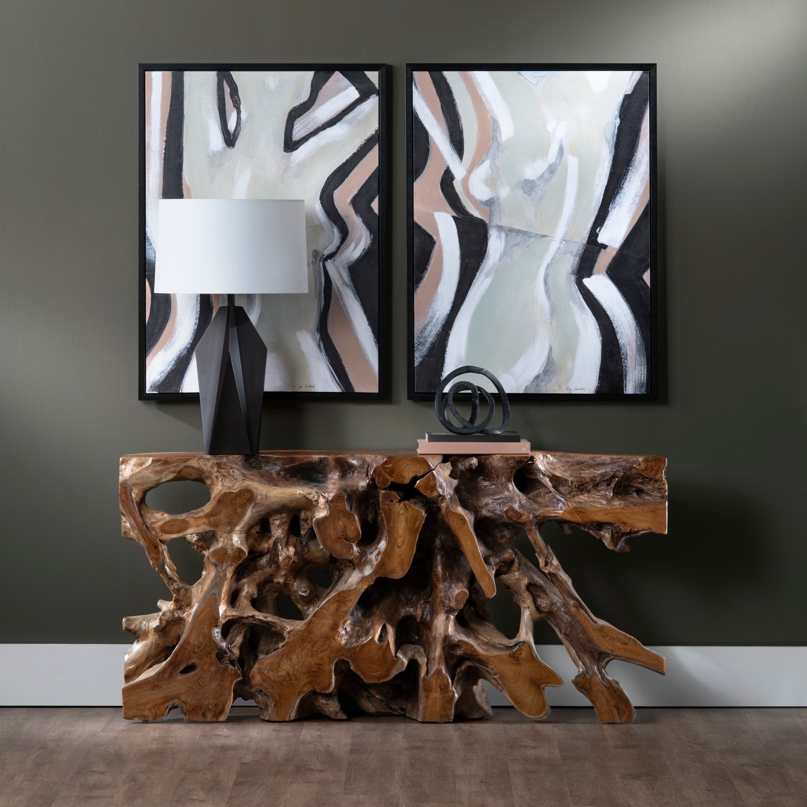 Crestview Collection Taryn Modern Rustic Console Table - Image 1