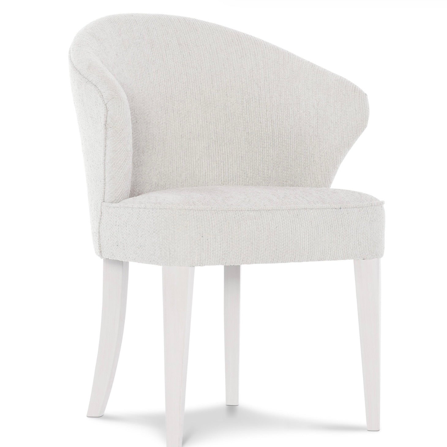Bernhardt Silhouette Collection White Upholstered Dining Armchair - Image 2