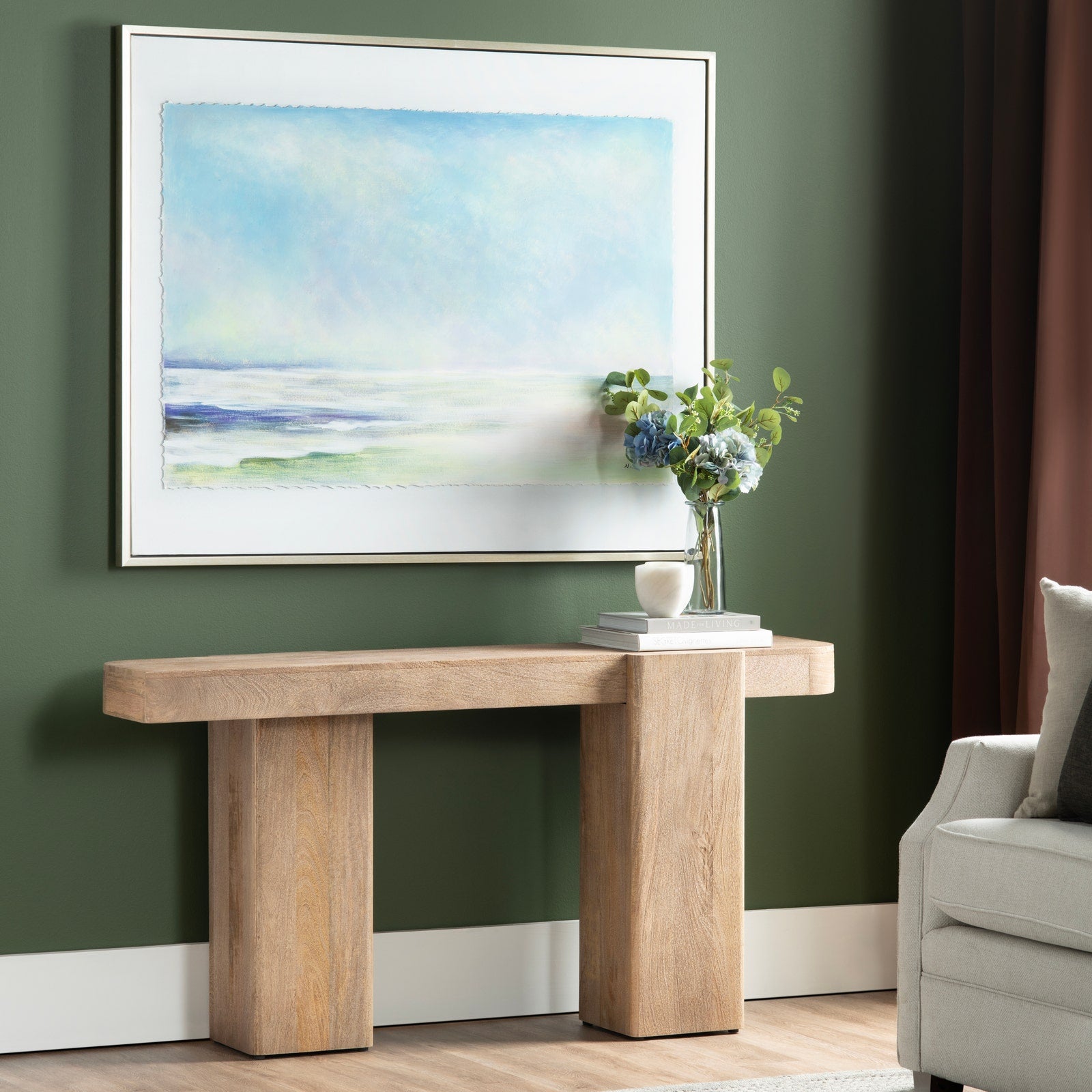 Crestview Collection Lafayette Modern Organic Console Table - Image 1
