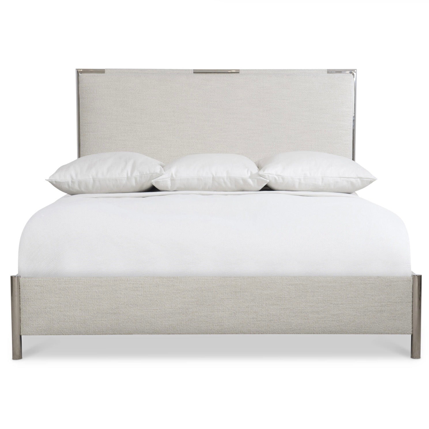 Bernhardt Modulum Collection Upholstered Panel Bed with Metal Frame ~ Available in Queen And King Sizes - Image 2