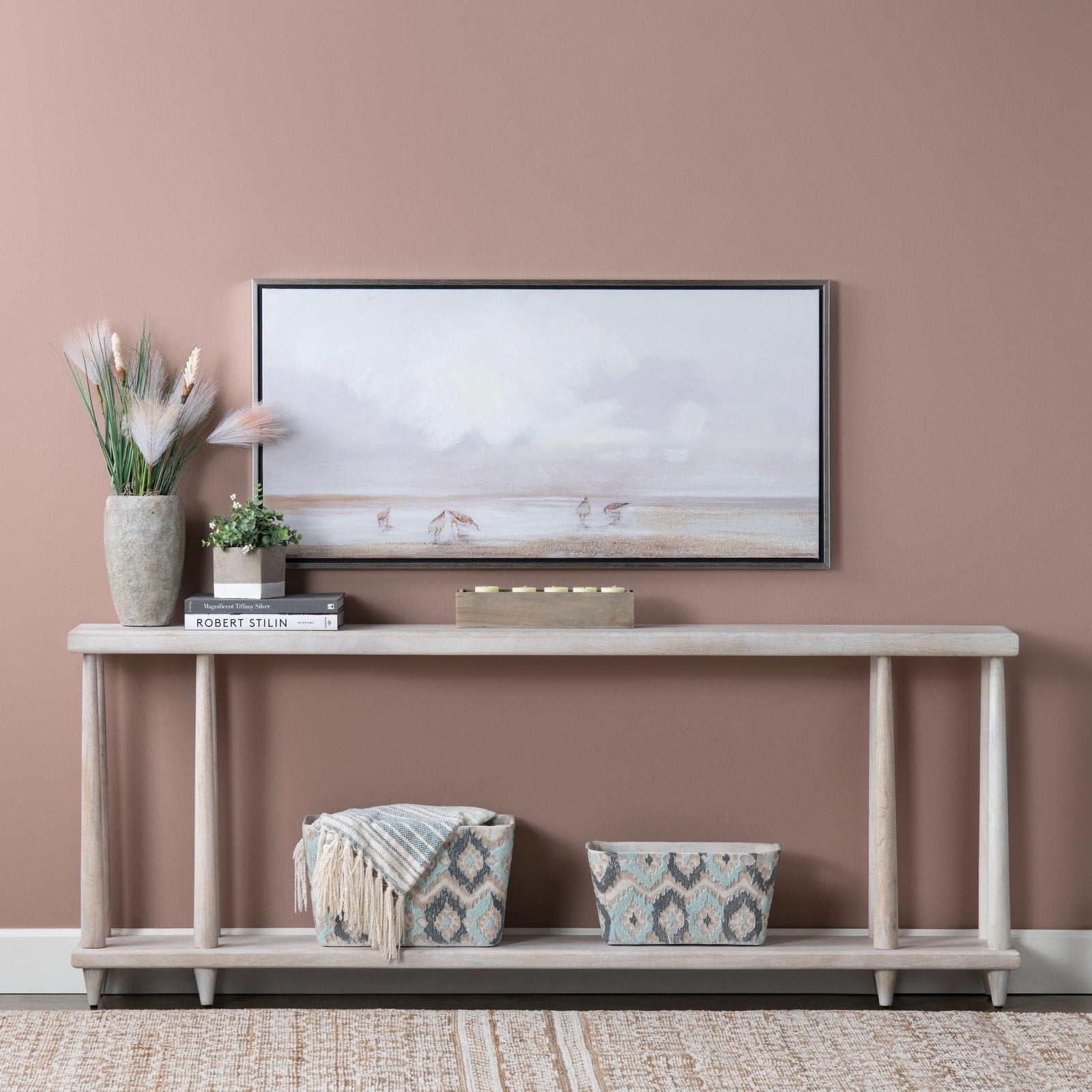 Crestview Collection Briarcliff White Console Table - Image 1