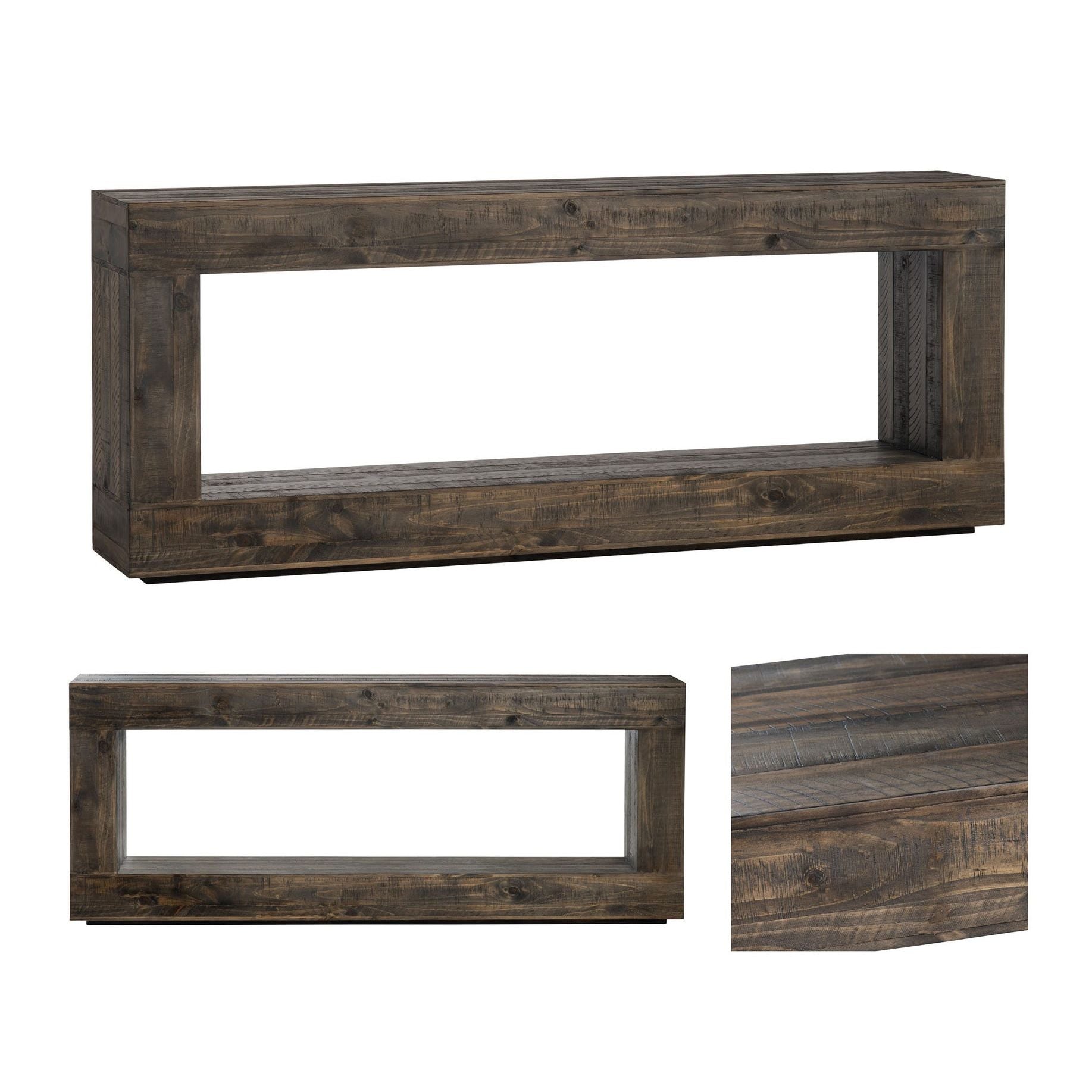 Crestview Collection Aspen Weathered Wood Console Table - Image 3