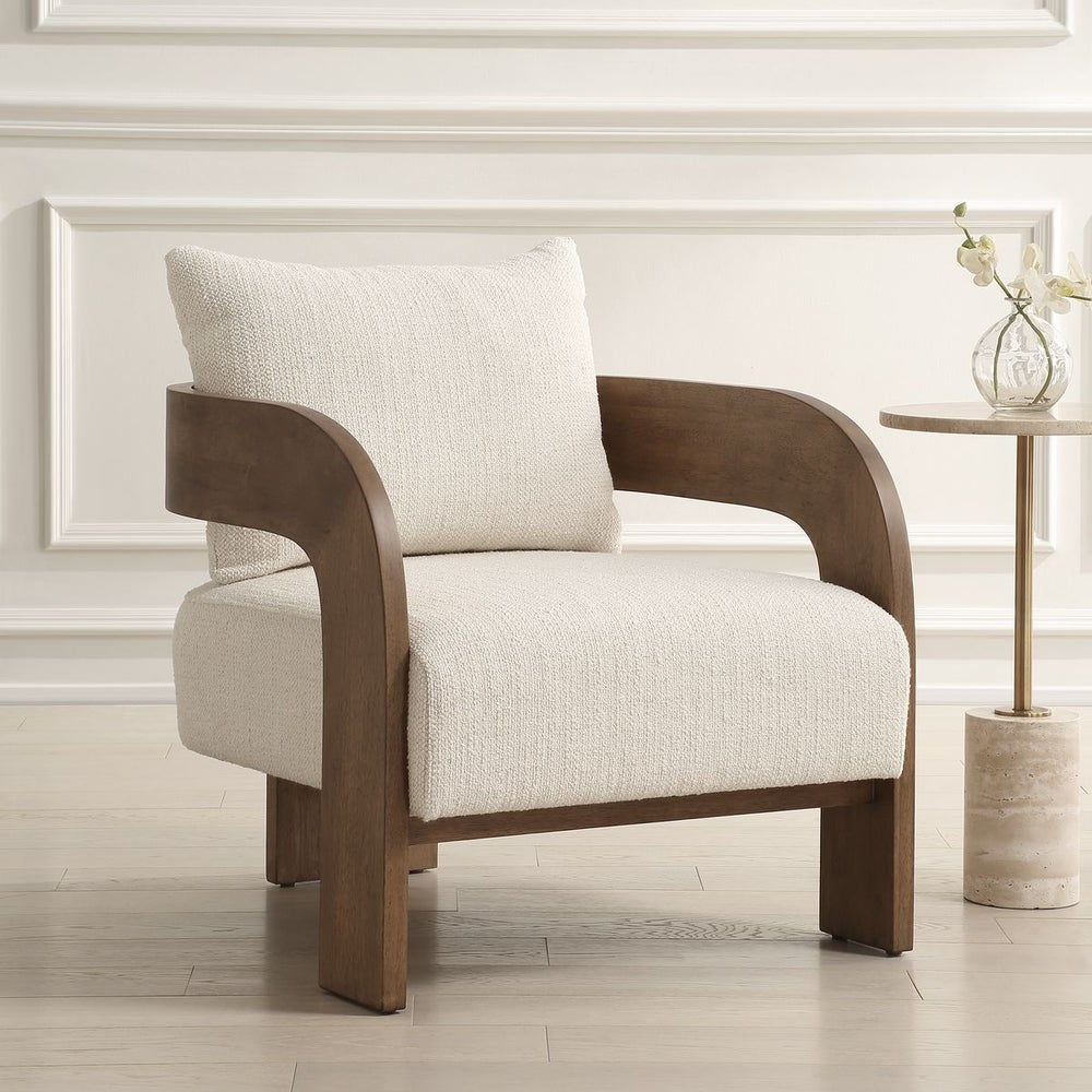 Uttermost Rowan Textured Ivory Boucle Accent Chair - Image 2