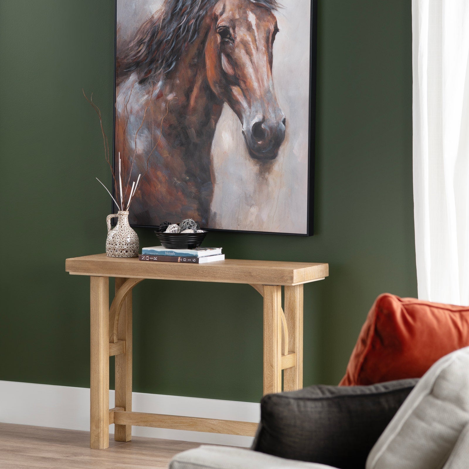 Crestview Collection Loredo Wood Console Table - Image 1