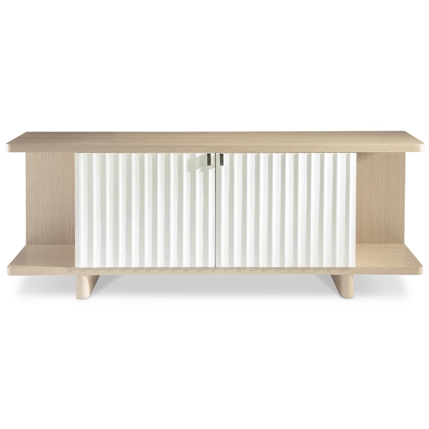 Bernhardt Modulum Collection Sideboard ~ White Adobe Faux Stone and Sahara Finished Wood - Image 2