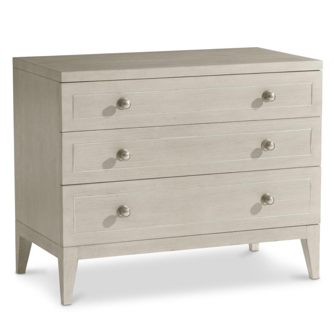 Bernhardt Cornelia Collection Three Drawer Nightstand ~ 39 Inch ~ Nebbia Finish - Image 3