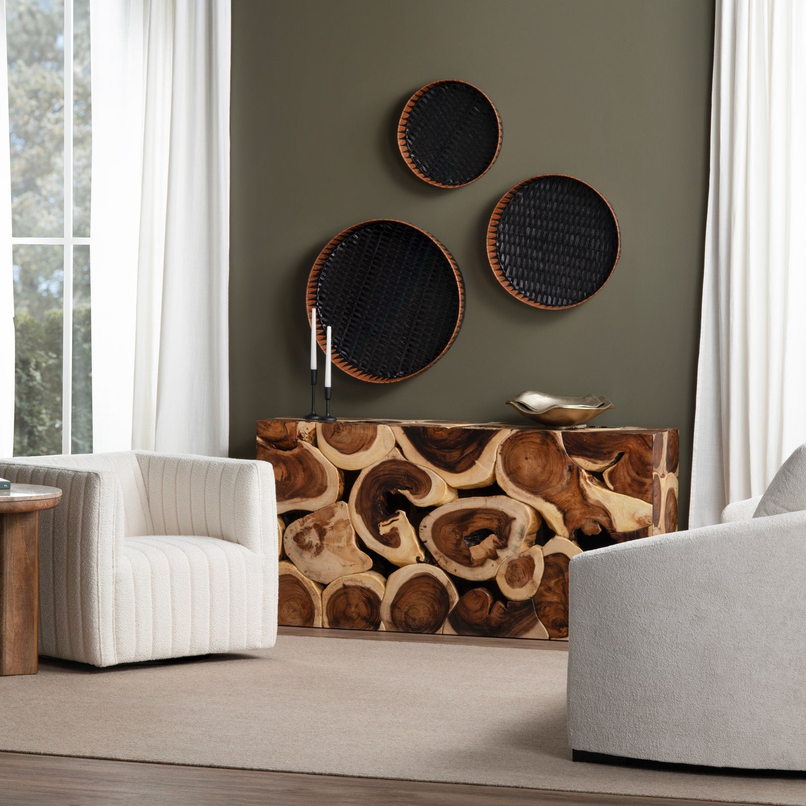 Crestview Collection Borneo Rustic Modern Console Table - Image 1