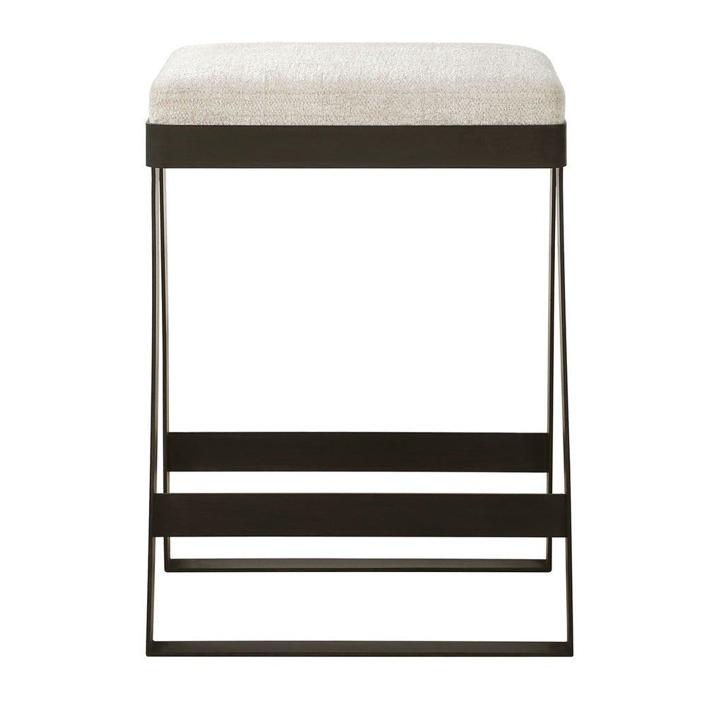 Uttermost Hover Ivory Chenille Boucle Counter Stools - Image 2