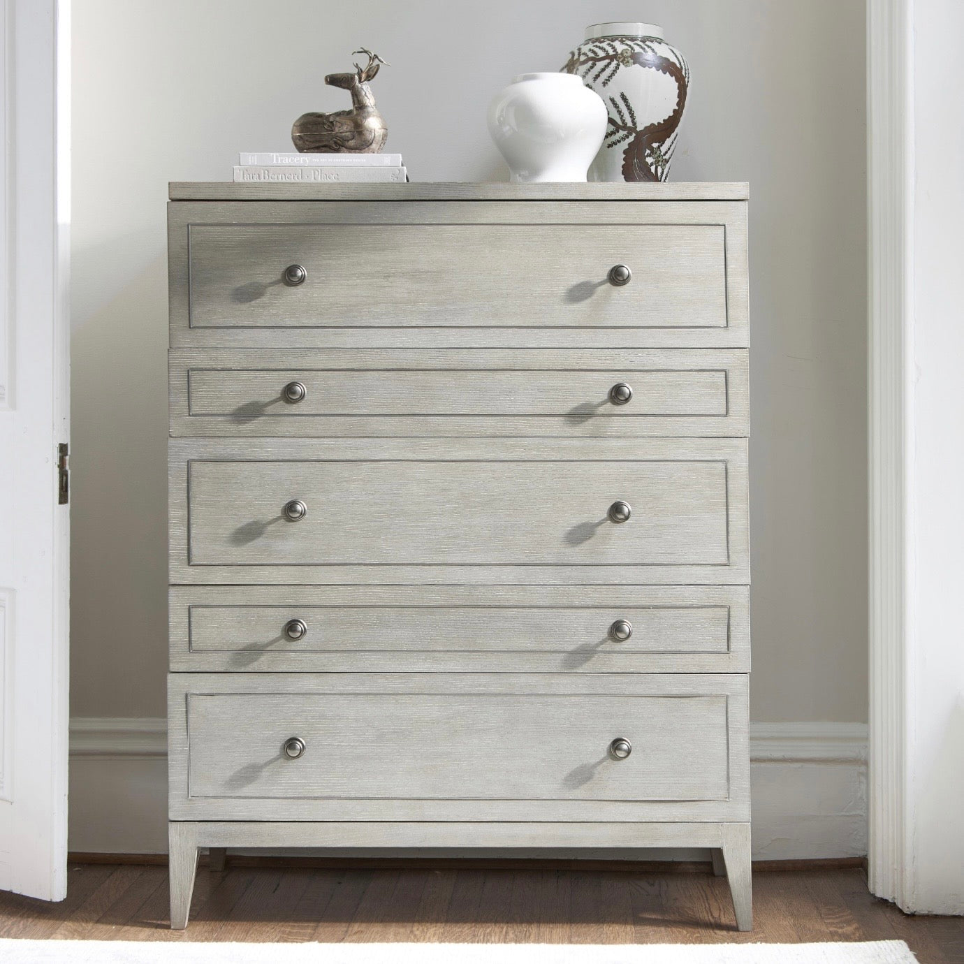 Bernhardt Cornelia Collection Tall Drawer Chest ~ Nebbia Finish - Image 1