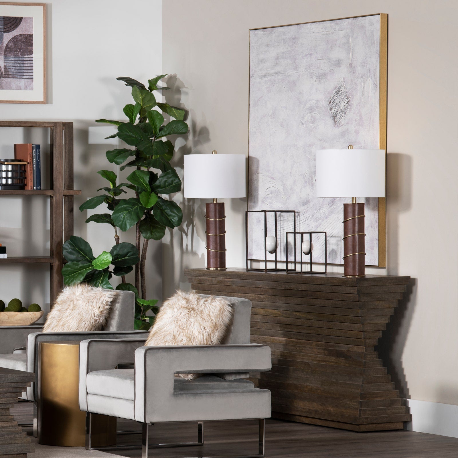 Crestview Collection Highland Park Modern Organic Console Table - Image 2