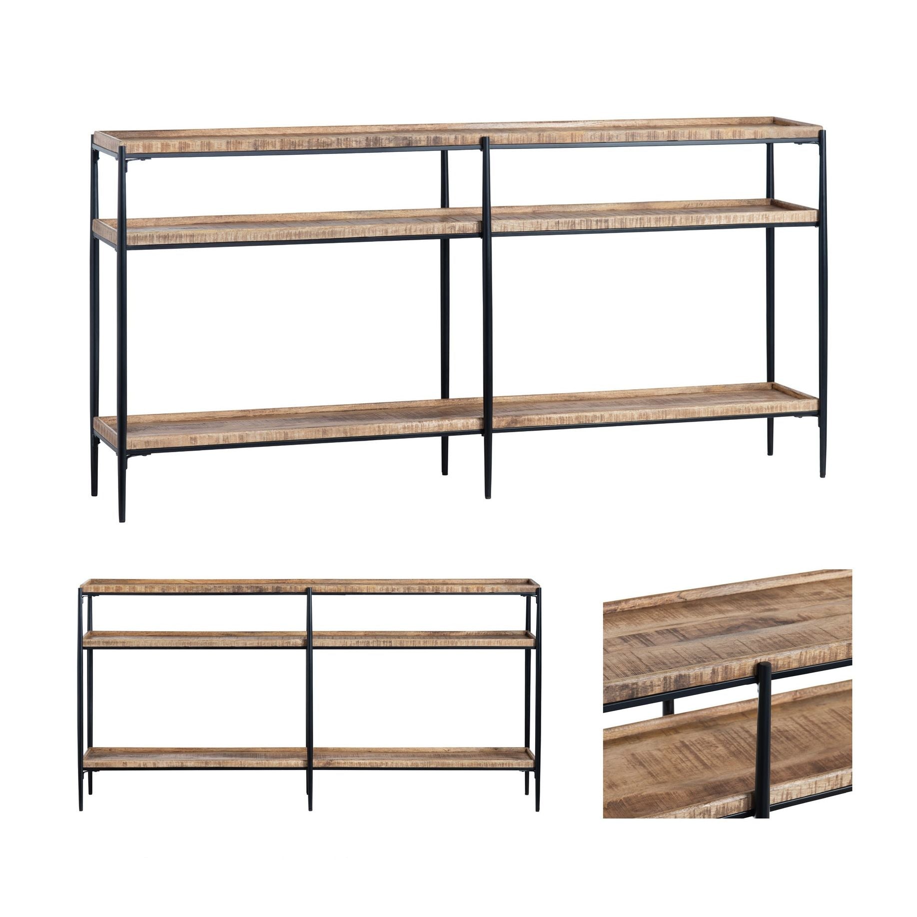 Crestview Collection Washburne Rustic Modern Console Table - Image 3
