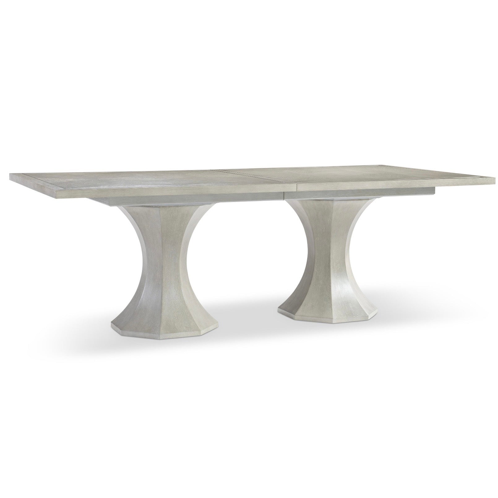 Bernhardt Cornelia Collection Rectangle Dining Table ~ Nebbia Wood Finish With Steel Inlay - Image 3