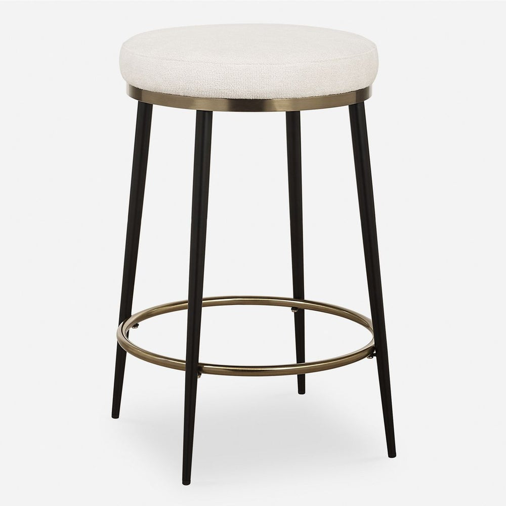 Uttermost Ensemble Cream Chenille Counter Stool - Image 3