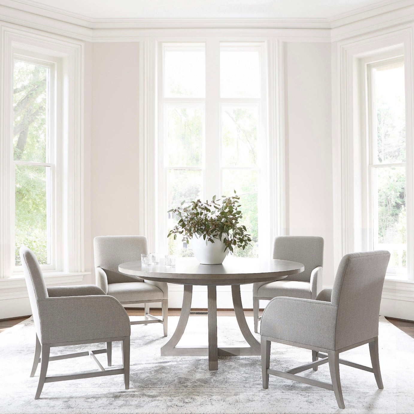 Bernhardt Cornelia Collection Round Dining Table ~ Nebbia Finish - Image 3