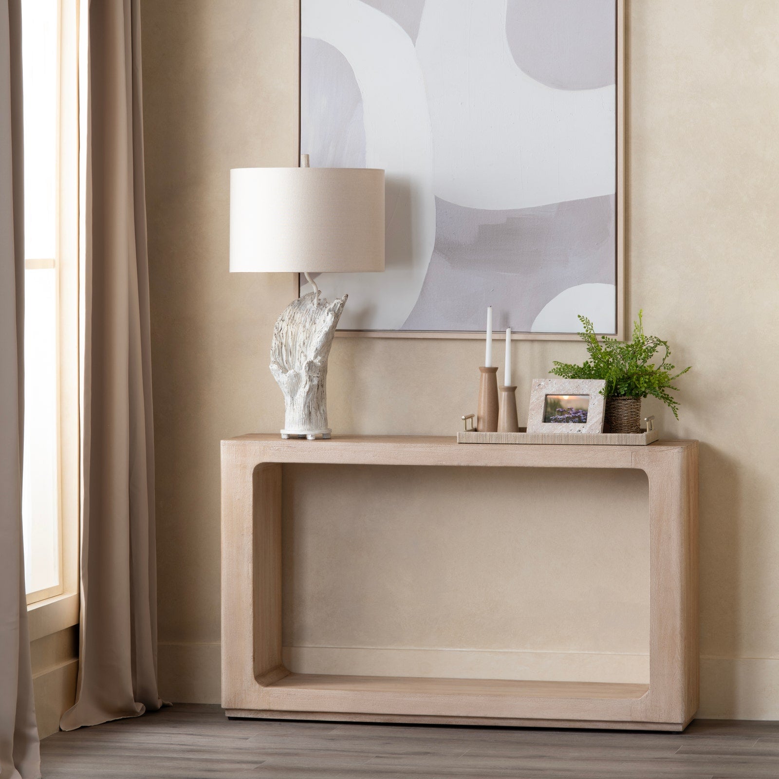 Crestview Collection Brooklyn Modern Organic Console Table - Image 1