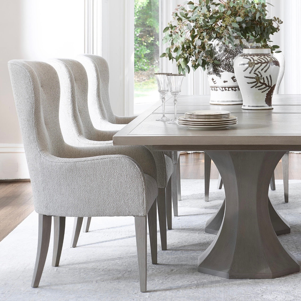 Bernhardt Cornelia Collection Tufted Dining Armchair - Image 2
