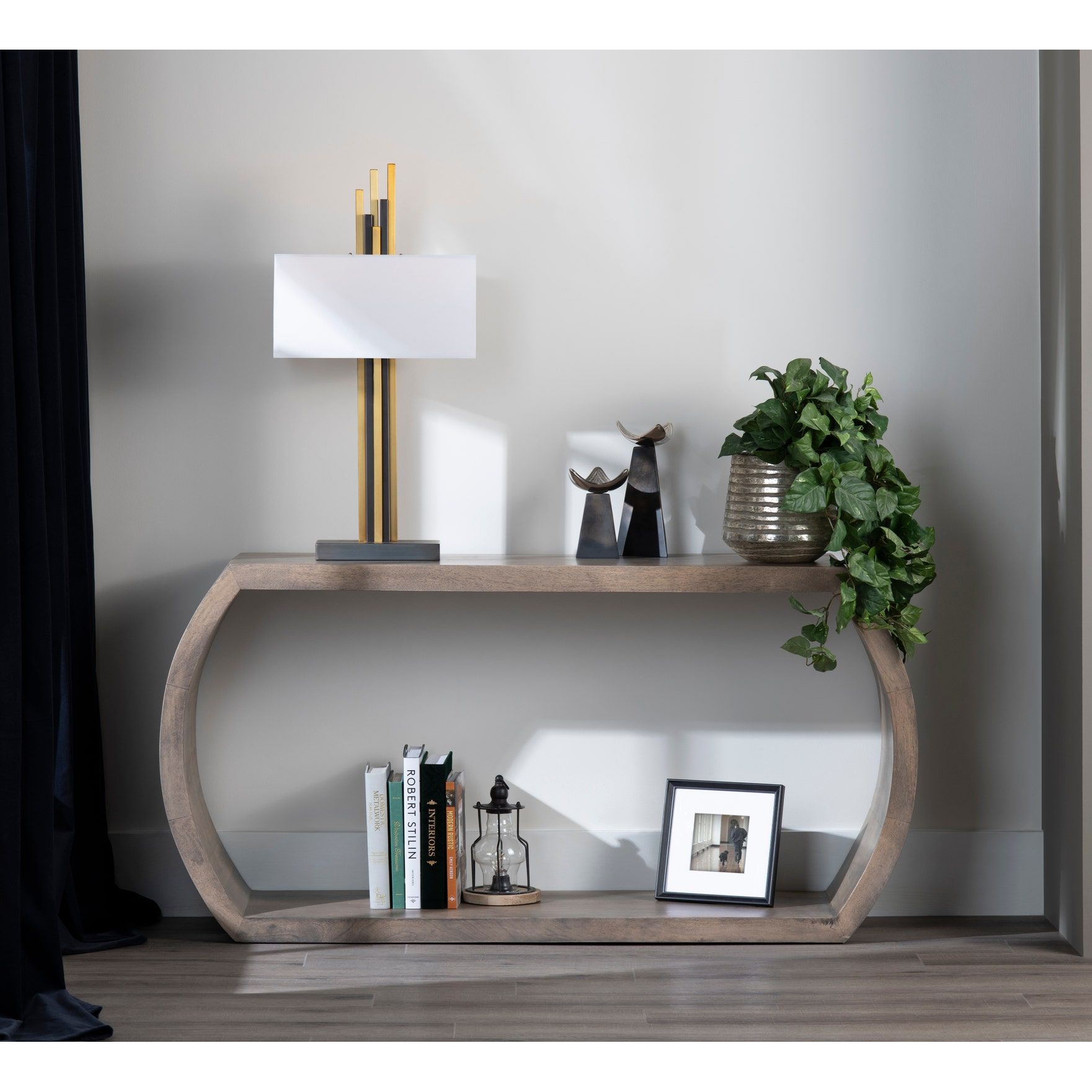 Crestview Collection Infinity Modern Organic Console Table - Image 1