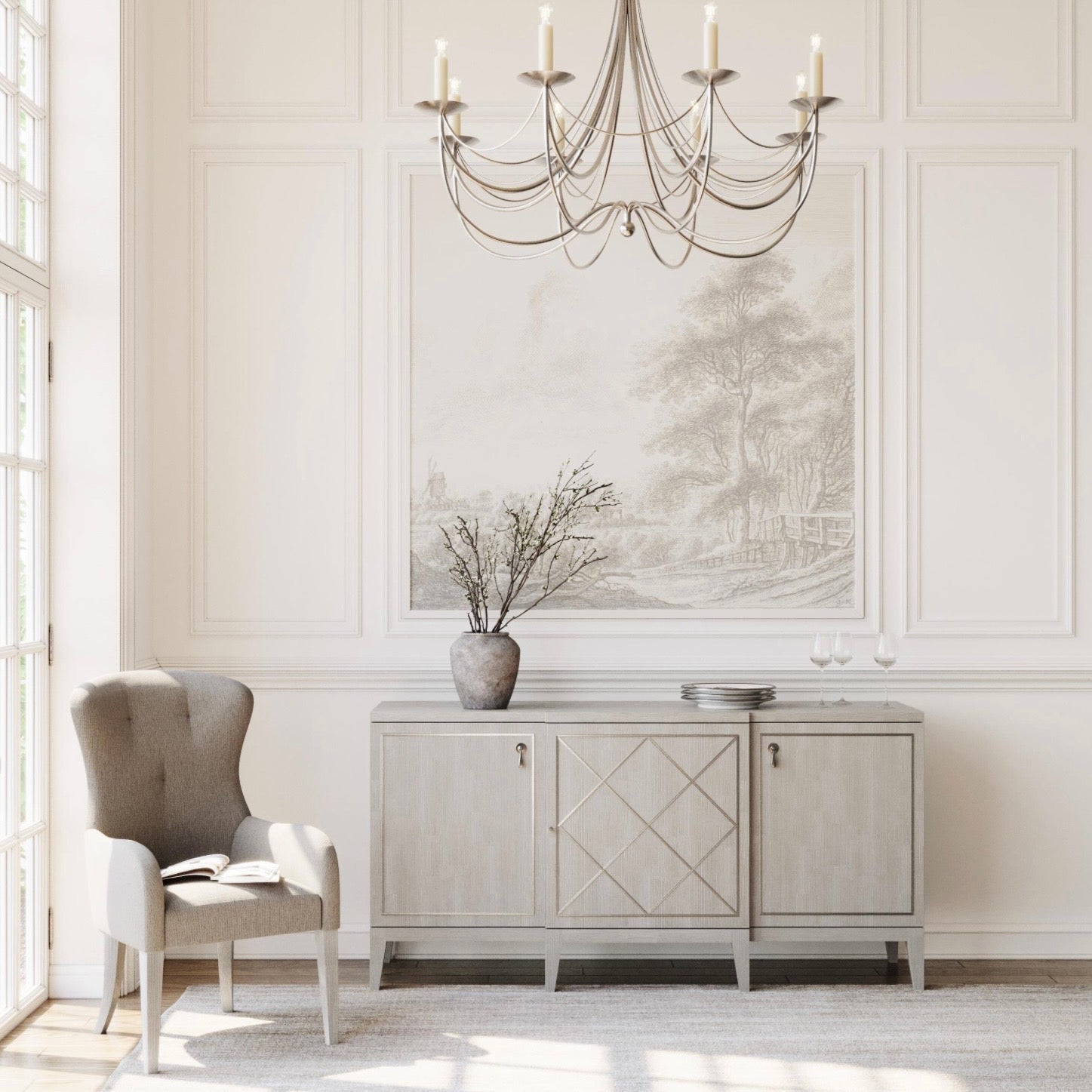 Bernhardt Cornelia Collection Buffet ~ Nebbia Finish - Image 2