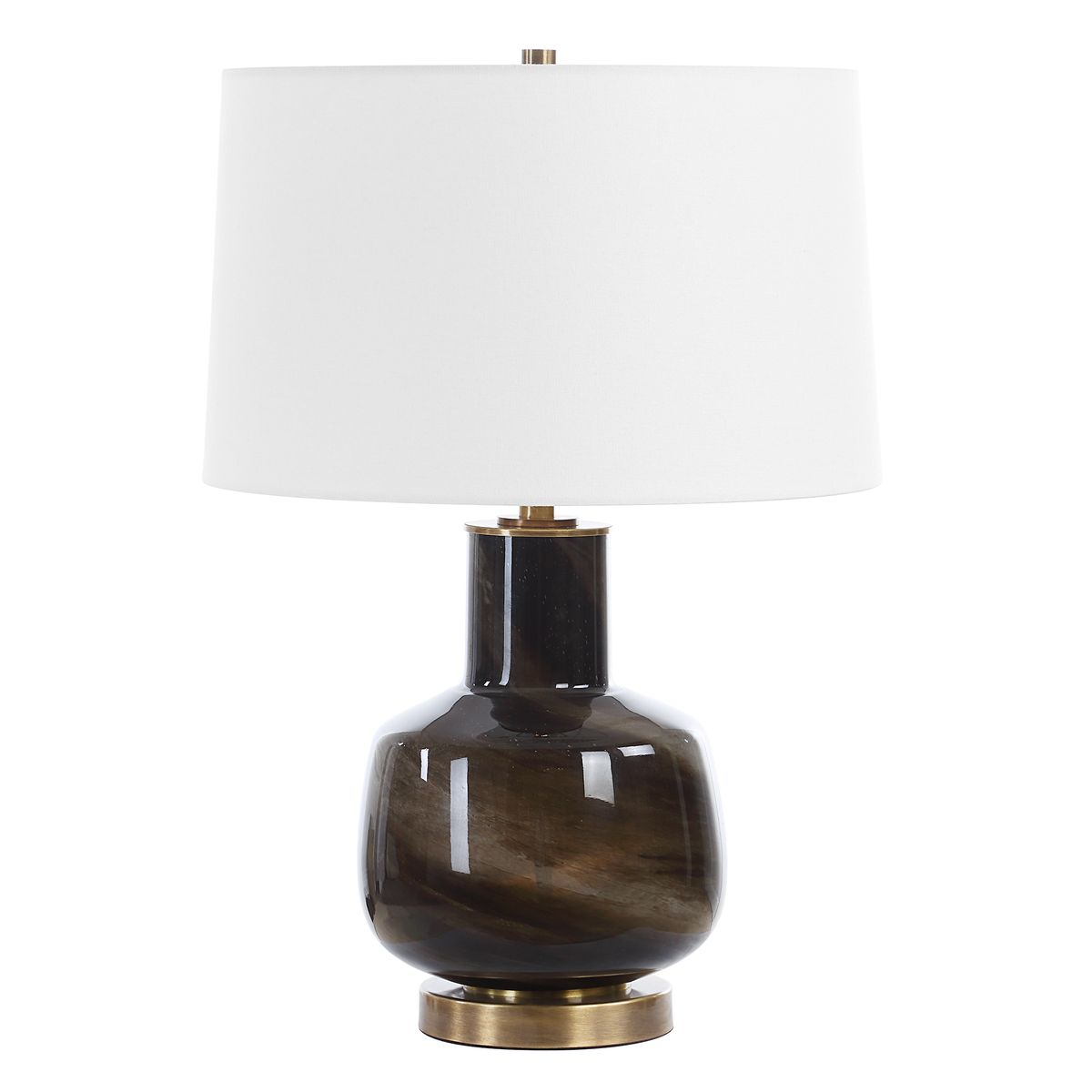 Uttermost Buchanan Smokey Charcoal Glass Table Lamp - Image 3