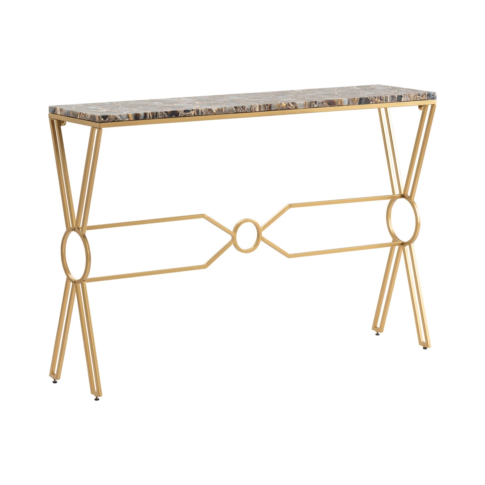 Crestview Collection Kendall Agate Console Table - Image 1