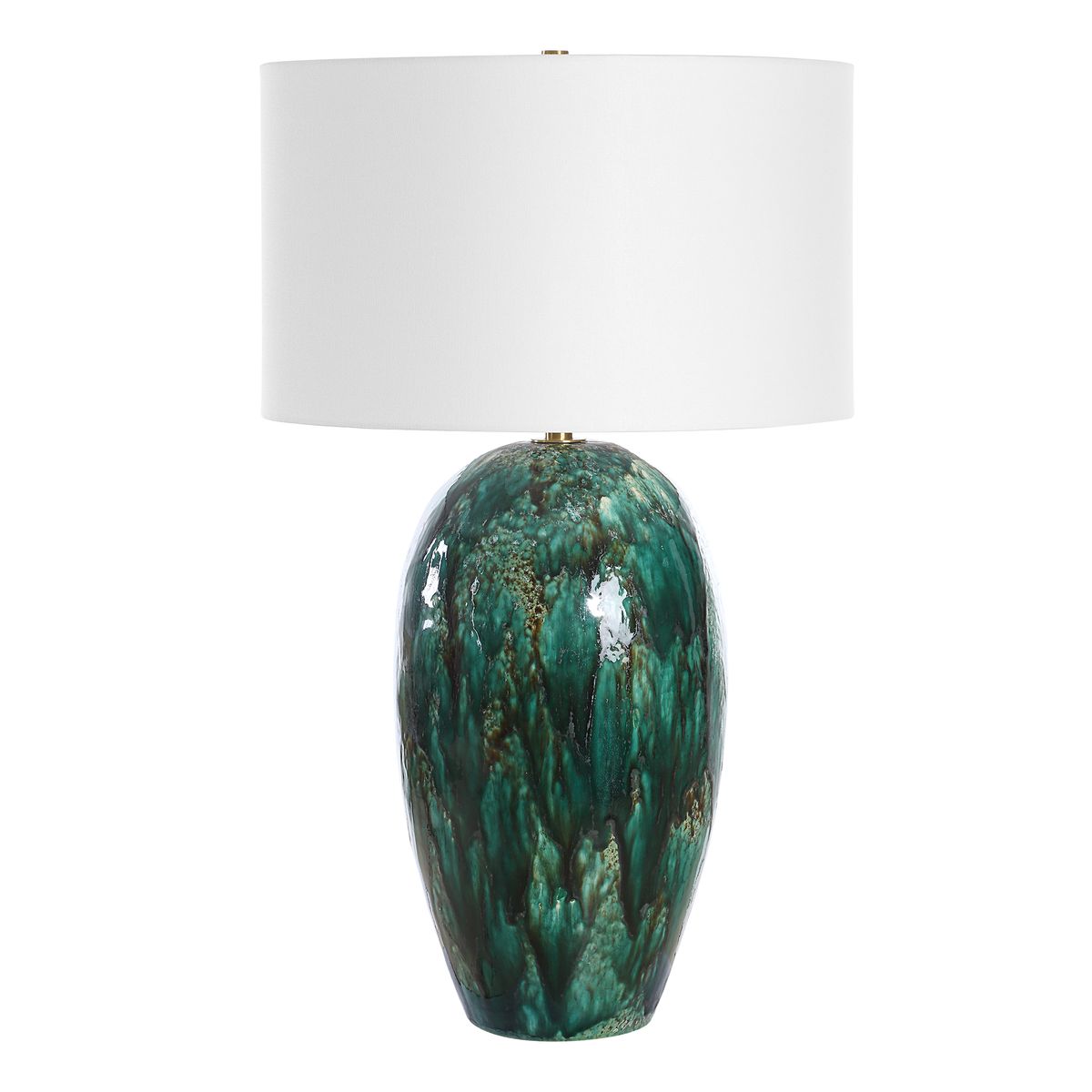 Uttermost Ceralene Deep Emerald Green Table Lamp - Image 3