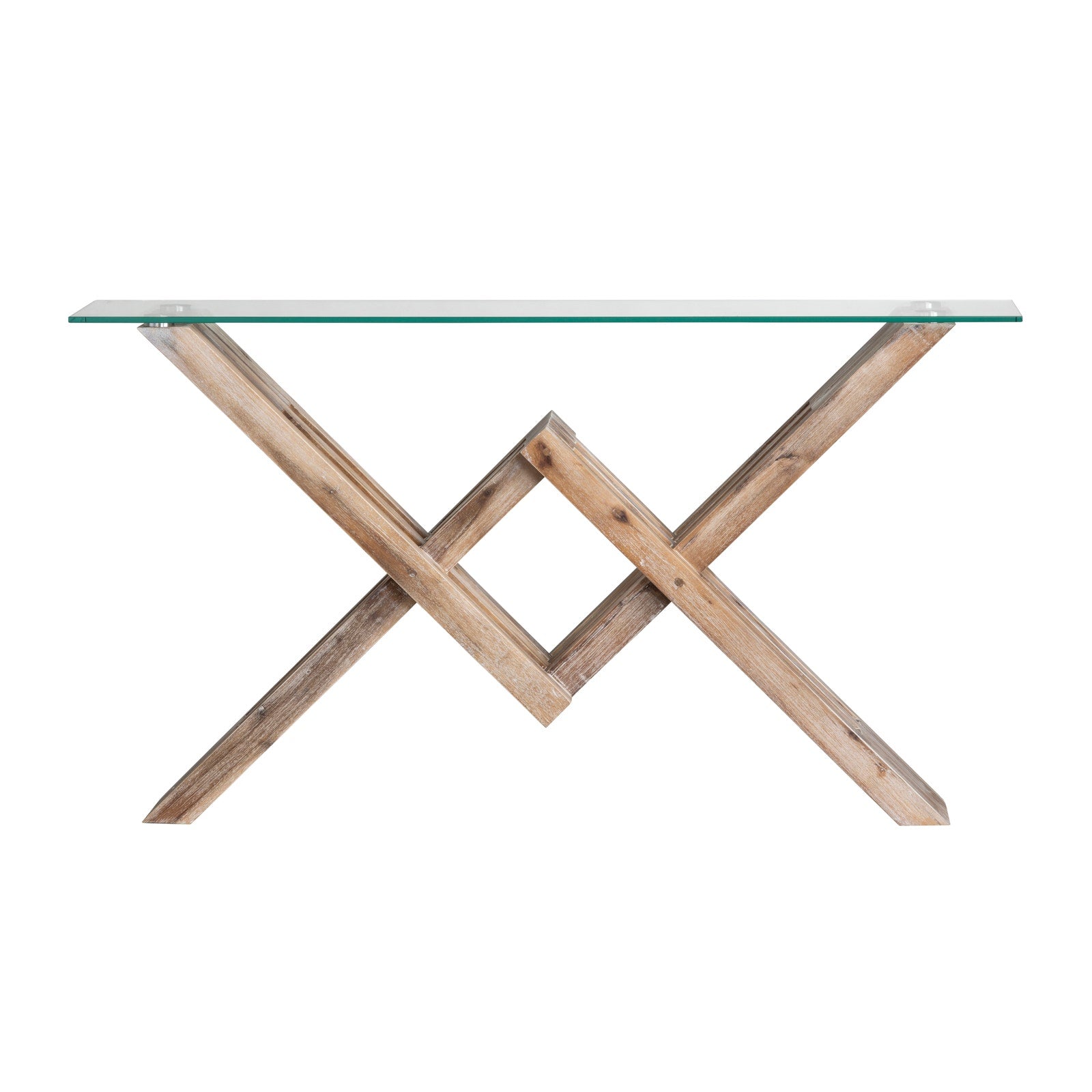 Crestview Collection Hanson Acacia Wood Console Table - Image 3