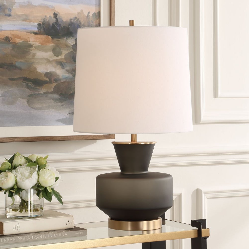 Uttermost Trentino Frosted Black Table Lamp - Image 1