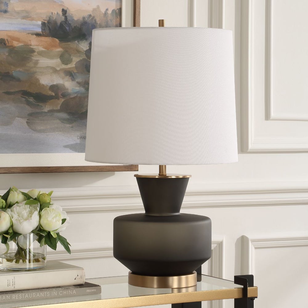 Uttermost Trentino Frosted Black Table Lamp - Image 2