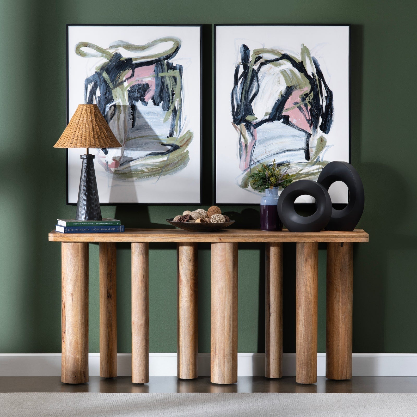 Crestview Collection Cairo Wood Console Table - Image 1
