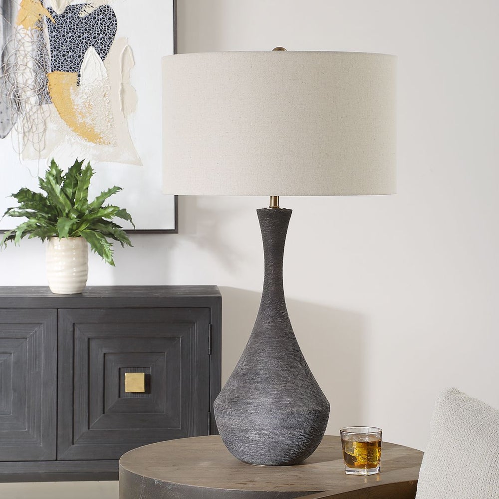 Uttermost Heston Dark Charcoal Table Lamp - Image 1
