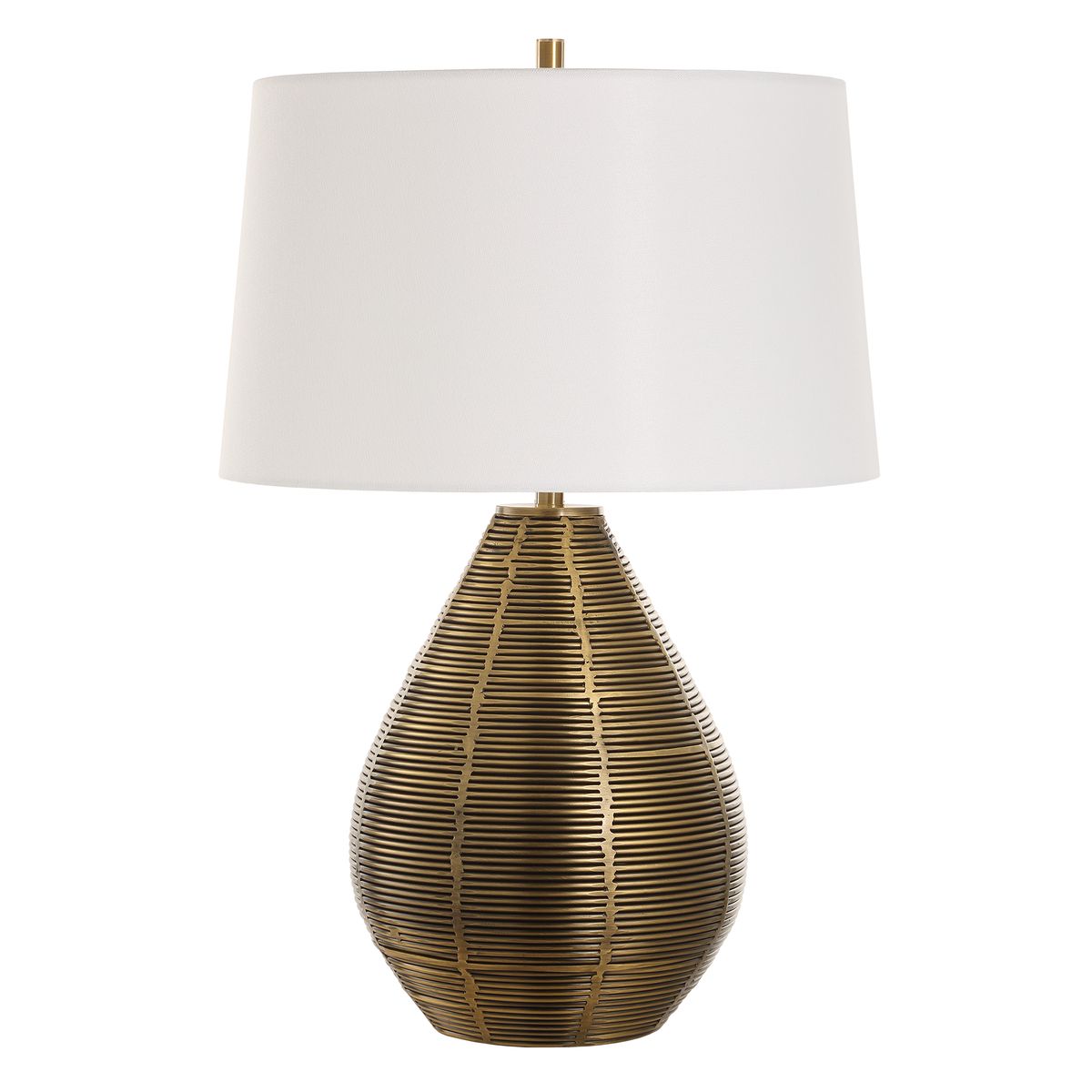 Uttermost Knowles Steel Based Brass Table Lamp - Image 3