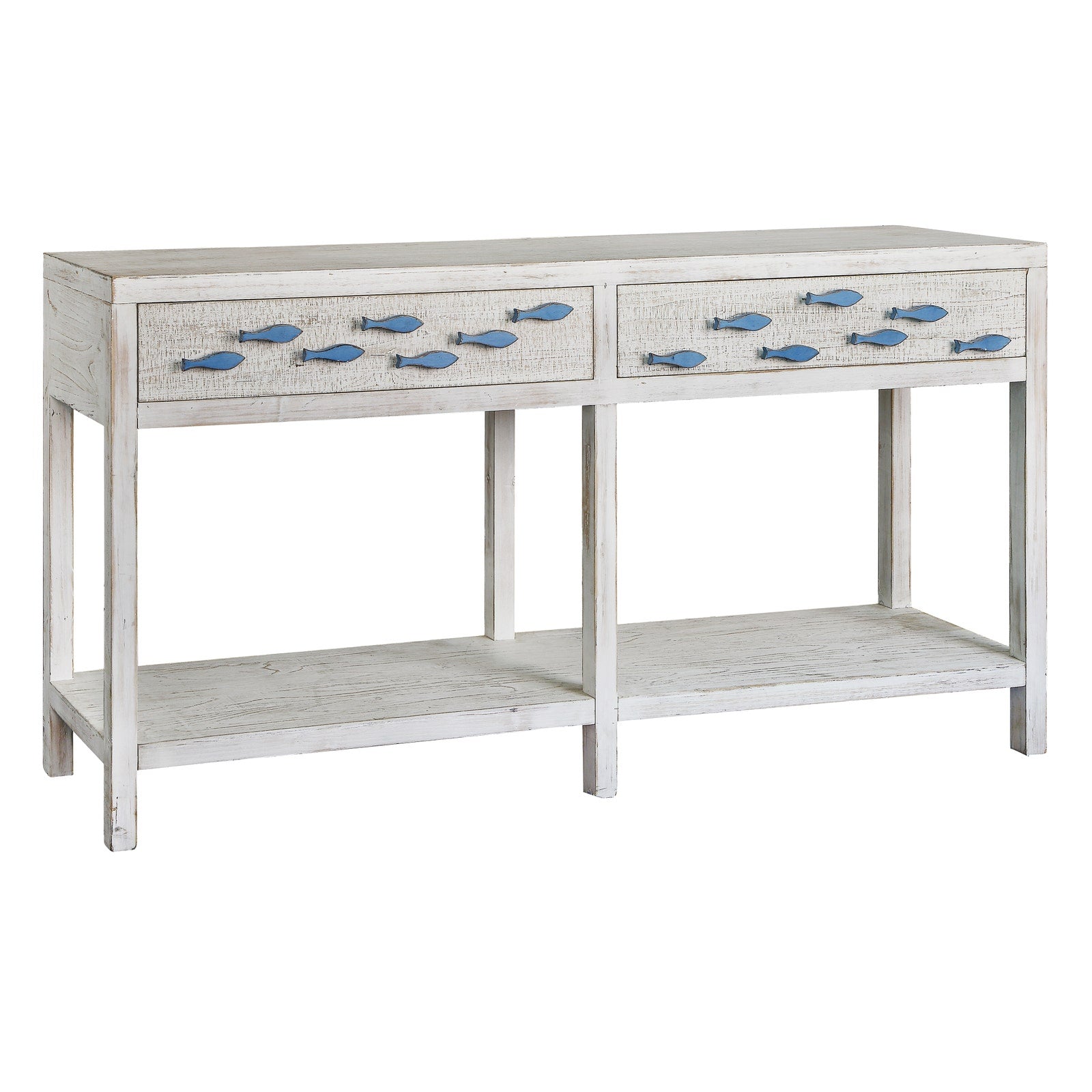 Crestview Collection Upstream Nautical Antique White Console Table - Image 1
